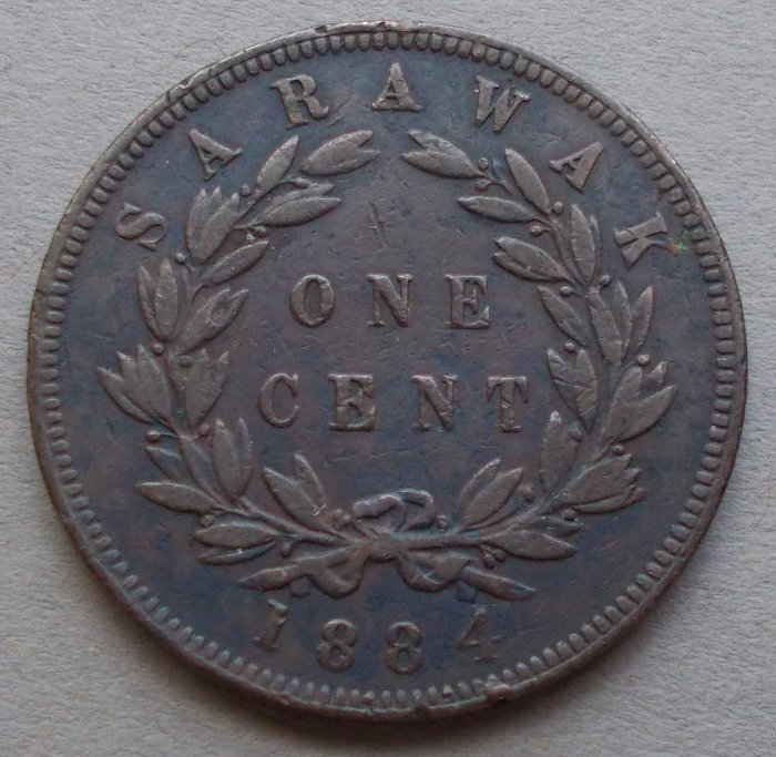 1884-Sarawak-One-Cent